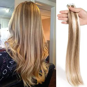 Extensions de Cabello Tape in Haar verlängerungen 20er Pack Haar Patch verdoppelt Seitenband