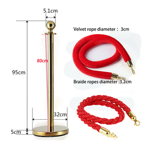 Alfombra roja <span class=keywords><strong>VIP</strong></span> Negro y dorado Corona Cola Línea Poste Barrera Cuerda Control de multitudes Puntales - Product Image 6