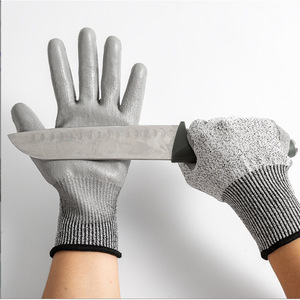 Gants anti-coupure QL HPPE PU enduits, niveau 5, pour travaux de soudage en usine et réparation de machines - Product Image 4