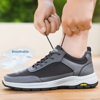 Chaussures de sport décontractées respirantes pour hommes, style Pékin ancien, avec empeigne en maille, polyvalentes, pour l'été, semelle EVA, directement de l'usine transfrontalière