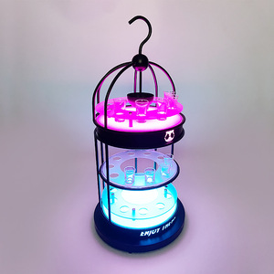 Type Light LED Birdcage Cup <b>Rack</b> With Colorful Lights For <b>Bar</b> KTV Beverage Serving - Product Image 1