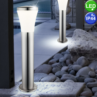Lampadaire décoratif en acier inoxydable pour extérieur, abat-jour rond, E27, pour pelouse, jardin