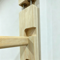 Barra de dominadas ajustable de madera para puerta con tabla de escalada, multifuncional, sin tornillos, para marco de puerta, soporte de entrenamiento