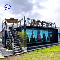 Ventes directes d'usine XH, conteneurs en acier détachables, maisons préfabriquées modulaires prêtes à l'emploi avec un design moderne pour bureau et bar