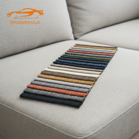 100% Poliester Tahan Aus Kain Rajut Batik Tricot Laminasi HDPE untuk Pelapis Sofa Ketahanan Warna Tinggi Berat Sedang