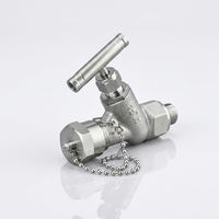 Vanne à aiguille haute pression 316SS 6000 PSI avec capuchon de test chaîné à tige non rotative, fournisseur d'usine OEM pour l'étalonnage de l'huile et du gaz
