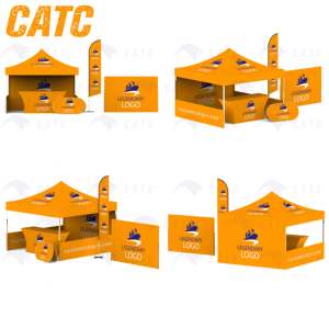 CATC Branded Stretch <strong>Tent</strong> for Events Durable Waterproof Canopy Pop-up <strong>Tent</strong> Advertising Trade Show Business Folding <strong>Tent</strong> - Product Image 3