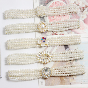 Thắt Lưng Ngọc Trai Bện Đàn Hồi Mới Nhất Thiết Kế Dây Thắt Lưng Thời Trang Đầm Nữ Thắt Lưng Đính Ngọc Trai Hoa - Product Image 1