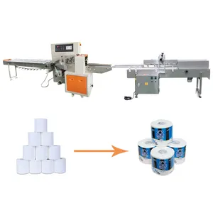 Multi Roll Toilet Tissue Paper Packing Machine 48 Rolls Toilet Roll Wrapping Machine