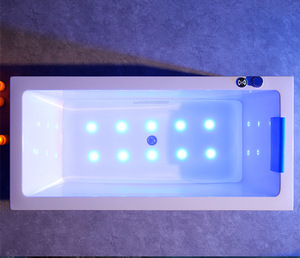 Baignoire <span class=keywords><strong>Jacuzzi</strong></span> à Hydrothérapie en Acrylique pour Deux Personnes, Intégrée au Mur, pour Salle de Bain - Product Image 4