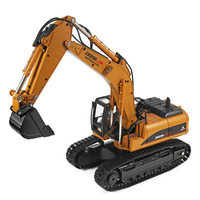 Wltoys 16800 1/16 2,4G Elektrischer Simulations-Legierungs-Bagger mit Licht und Sound Ferngesteuertes Baufahrzeug-Modell USB-Kabel RC