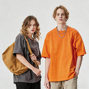 Camisetas Clásicas de Color Sólido para Hombre, 100% Algodón, Teñidas en la Prenda, Transpirables, de Corte Holgado, Casuales, Cómodas, Ligeras, con Frente Corto - Product Image 3