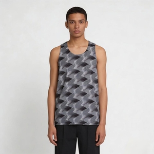 Camiseta sin mangas versátil para gimnasio al aire libre, informal, a rayas, sin costuras, de tela de fácil cuidado, ligera y agradable para la piel - Product Image 1