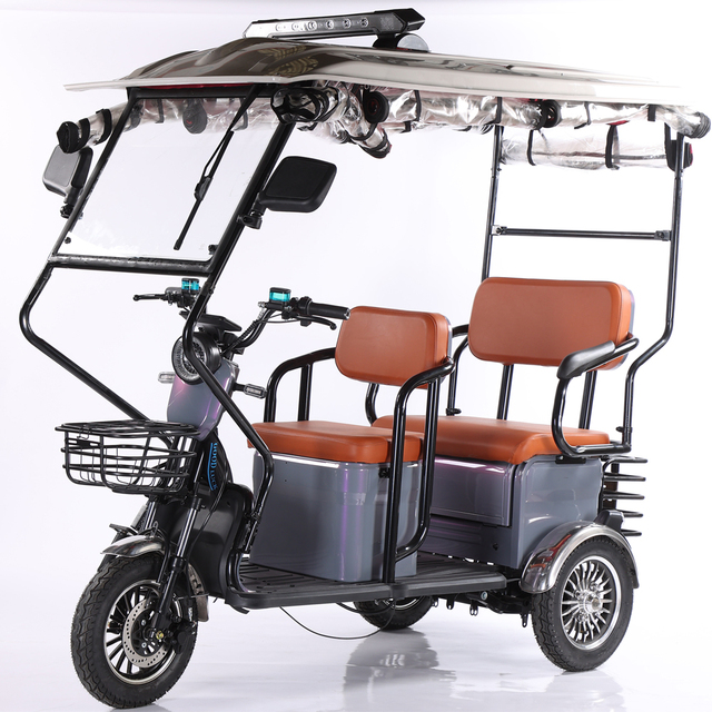 Wholesale Customized 800w/1000w Electric Tricycle 60v Open 100% Lead Acid Battery Three-Wheel Electric Scooter for Passengers