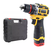 Perceuse sans fil rechargeable 16,8 V Li-Ion à moteur sans balais, vitesse variable, avec deux batteries et kit de perçage