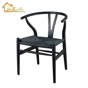 Pabrik langsung grosir kayu solid Y kursi restoran kursi untuk sillas de comedor desain klasik kursi wishbone hitam