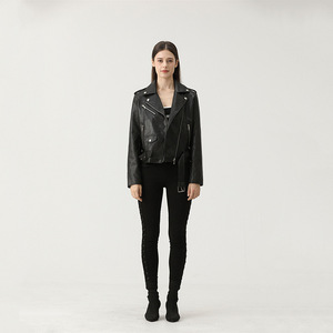 <span class=keywords><strong>Chaqueta</strong></span> de Cuero PU para Mujer, Estilo Motero, Cómoda y a la Moda, <span class=keywords><strong>Chaqueta</strong></span> Corta de Cuero PU para Dama - Product Image 5