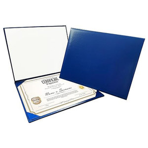 Couverture de diplôme de <span class=keywords><strong>remise</strong></span> de diplôme gaufrée et rembourrée pour uniforme <span class=keywords><strong>scolaire</strong></span>, format certificat 8,5x11, bleu roi, unisexe <span class=keywords><strong>adulte</strong></span> - Product Image 2
