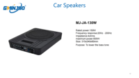 GMINJOO Kualitas Suara Berkualitas Tinggi Daya 600W 150W 4ohm 8 Inch Kotak Subwoofer Slim Logam untuk Mobil