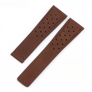 Bracelet en cuir de vachette respirant 20 mm 22 mm 24 mm pour étiquettes <span class=keywords><strong>Heuer</strong></span> pour Carrera <span class=keywords><strong>Monaco</strong></span> F1 Bracelet de montre Bracelet givré Accessoires pour hommes - Product Image 6