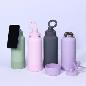 定制标志Magsafe磁性手机座保温瓶软接触真空保温瓶不锈钢水瓶 - Product Image 3