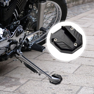 YHMOTO Extension de béquille latérale universelle pour moto, scooter, vélo – Plaque de support élargie noire - Product Image 6