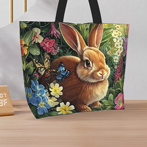 The Feast of <b>Easter</b> Bunny Festival Theme Canvas <b>Bag</b> 12x13in Blank Canvas Custom Canvas <b>Bag</b> Heat Transfer Printing - Product Image 6