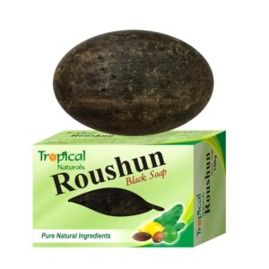 Savon noir africain Roushun Tropical Naturals, extrait de plantes naturelles et biologiques, barre nettoyante hydratante pour le visage et le corps - Product Image 2