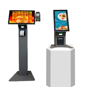 Desktop 15.6 Inch Win 10 Android Touchscreen Zelf Bestellen Betaling Kiosk Self Service Betaling Kiosk