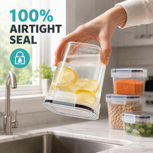 Contenedor de Almacenamiento de Alimentos de Plástico Sellado de Diseño Moderno, Recipiente Hermético de PET para Uso en la Cocina o la Escuela, Accesorios de Cocina - Product Image 4
