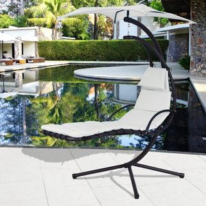 Nuevo stock de hamaca colgante <span class=keywords><strong>con</strong></span> marco de base resistente <span class=keywords><strong>con</strong></span> funda de cojín de repuesto y tela de paraguas - Product Image 5