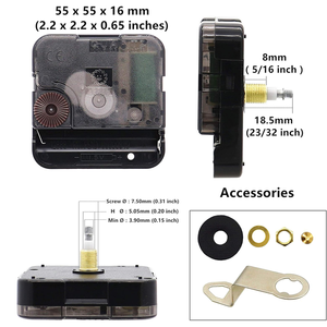 Mouvement <span class=keywords><strong>d</strong></span>'<span class=keywords><strong>horloge</strong></span> à quartz 12888 à couple élevé avec axe I allongé, pièces de réparation pour grande <span class=keywords><strong>horloge</strong></span> murale irrégulière DIY avec <span class=keywords><strong>aiguilles</strong></span> métalliques - Product Image 2