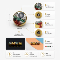 Haut-parleur miniature personnalisé en titane PU pour écouteurs, 4,9 mm de diamètre, accessoires pour écouteurs intra-auriculaires (IEM) avec micro-dynamique, pièces détachées pour casque