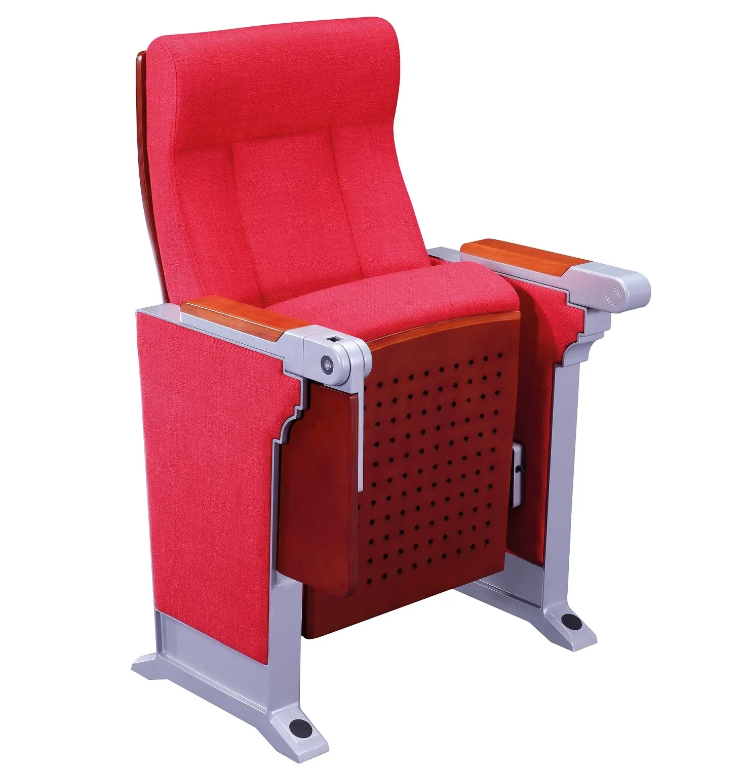Luxury aluminium alloy auditorium chair theater seat with USB charger for school and lecture hall