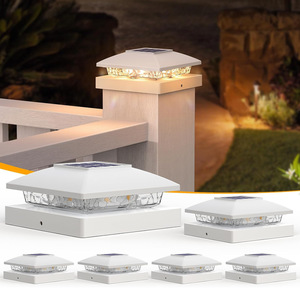 4x4 solaire Post Cap Light Solar Clôture Cap Lights extérieur étanche pour poteau en vinyle en <span class=keywords><strong>bois</strong></span> noir Deck Post Cap Light - Product Image 5