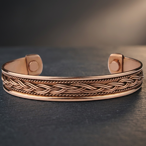 Bracelet de poignet ajustable en cuivre pur avec croix chrétienne, idéal pour le golf, unisexe, parmi les plus vendus - Product Image 3
