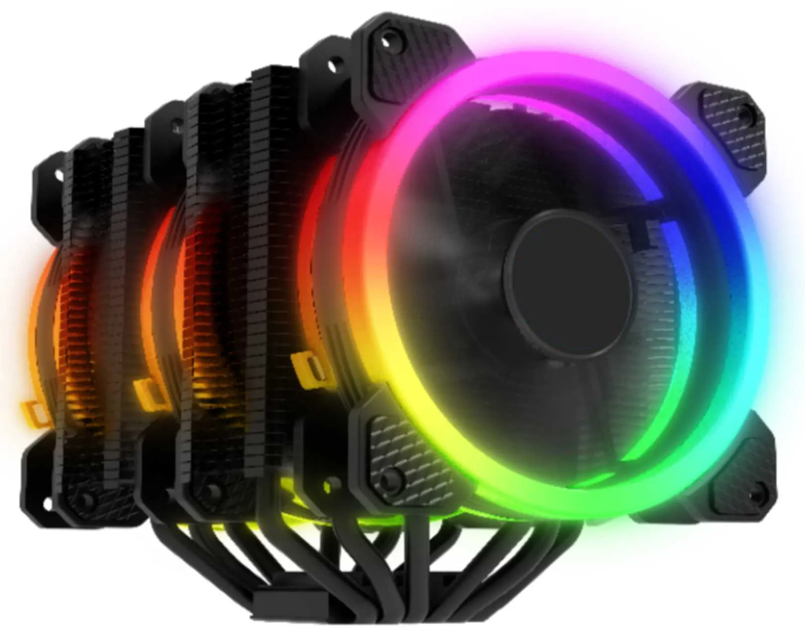 WellSunFAN 팬 및 냉각 표준 제품 120X120X25MM 800 ~ 1800rpm 만 6 가지 색상 RGB 팬 표시