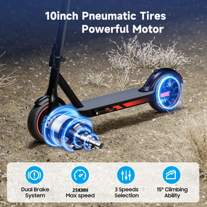 Nuevo Scooter Eléctrico de Largo Alcance para Adultos, 10 Pulgadas, Azul, con Motor de 250W, V10, 25 km/h, GPS, Plegable - Product Image 3