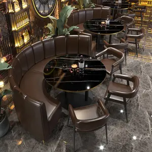 디자인 모조 가죽 대중음식점 부스 착석 다방 대중음식점 테이블과 의자 부스