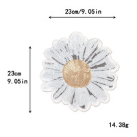 Gillian Patchs thermocollants grands motifs de fruits en feutre non tissé et résine, avec sequins, motifs cerise, ananas, raisin, fraise, banane, pomme