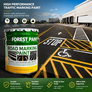 Factory Price Yellow and <strong>White</strong> Color Cold <strong>Plastic</strong> Highway Traffic Road Sigh <strong>Paints</strong> Line Marking <strong>Paint</strong> - Product Image 1
