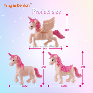 Conjunto de figuras de unicornios coleccionables, juguetes de plástico para pastel, fiesta de cumpleaños, Baby Shower, fiesta de navidad - Product Image 3