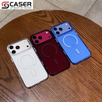 Coque de téléphone magnétique en acrylique transparent premium anti-jaunissement pour iPhone 14-18 Series, coque de protection antichoc, couleur originale assortie