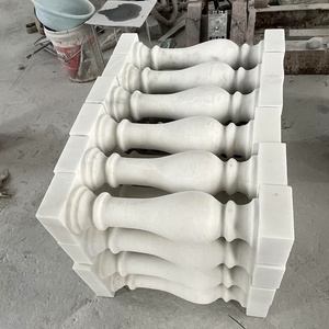 Lan Can Cẩm Thạch Trắng Chạm Khắc Đá Cho Nhà Ngoài Trời - Product Image 2