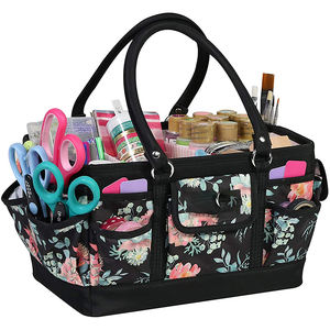 กระเป๋าอเนกประสงค์สำหรับงานฝีมือ กระเป๋าใส่ของขนาดใหญ่สำหรับอุปกรณ์ศิลปะและงานเย็บผ้า พร้อมช่องเก็บของสำหรับอุปกรณ์ทำสมุดภาพ - Product Image 1