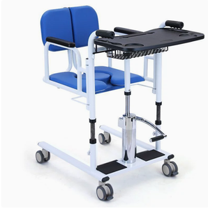 Manual Hydraulic Patient Lift Transfer <strong>Chair</strong>, Multifunctional <strong>Shower</strong> Toilet <strong>Chair</strong> with Food Tray for Home Care - Product Image 3