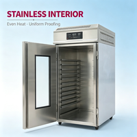 Armoire de fermentation professionnelle pour pain, 18-40 plateaux, avec pulvérisation, en acier inoxydable, pour boulangerie