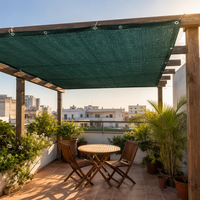 Filet d'ombrage en HDPE pour jardin, balcon, protection solaire, filet anti-UV, toile d'ombrage verte en rouleau