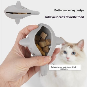 Jouet interactif classique en silicone en forme de poisson <span class=keywords><strong>pour</strong></span> chats, distributeur lent de friandises et jouet à mâcher <span class=keywords><strong>pour</strong></span> le nettoyage des dents et le soulagement de l'ennui des chats d'intérieur - Product Image 5