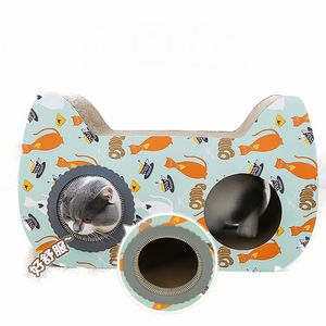 Gatto di lusso moderno Scratching Board Design unico in carta per alberi di gatto graffio sostenibile curvo per un comodo cartone classico - Product Image 2